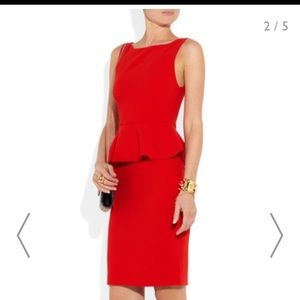 Alice + Olivia red peplum dress